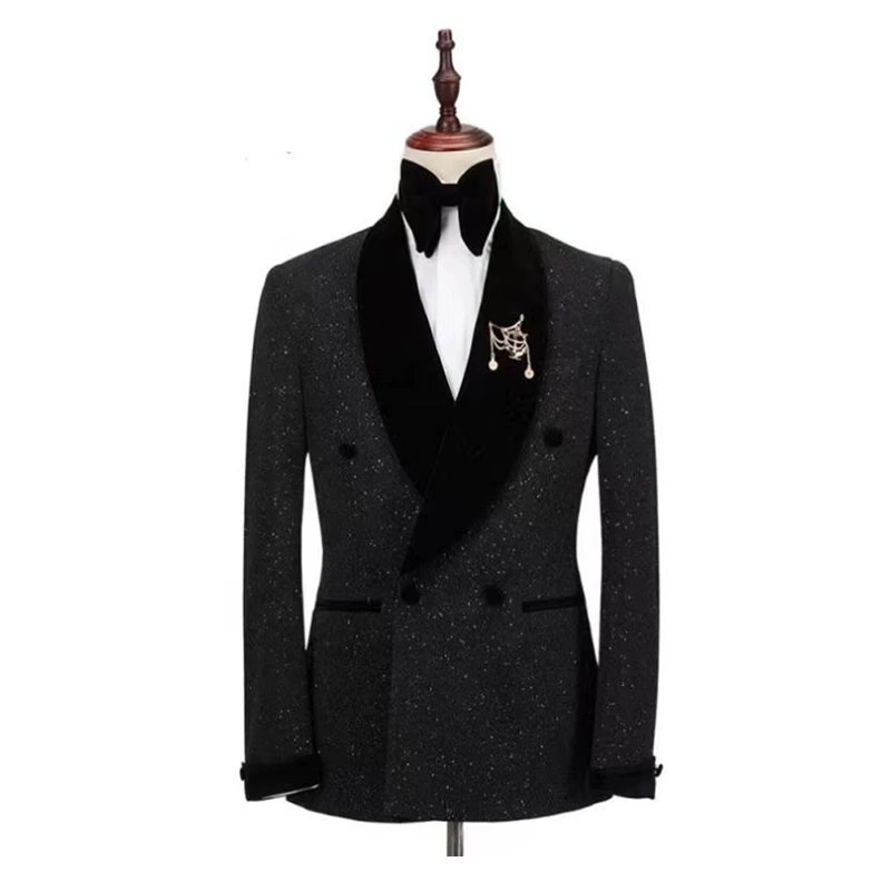 Black Velvet Tuxedo Suit