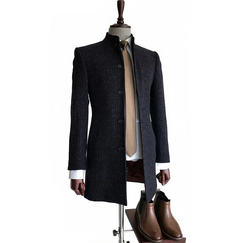 Notch Collar Wool Coat