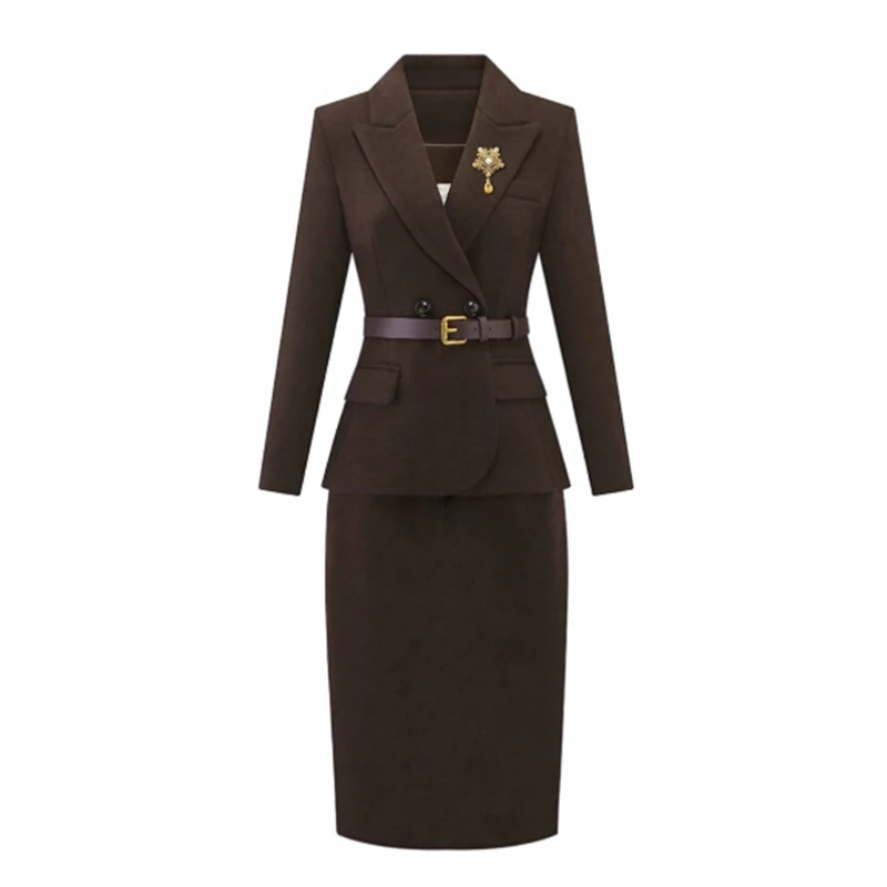 Women's Wool Skirt Suit